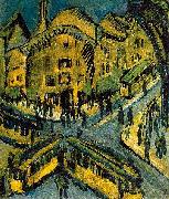 Ernst Ludwig Kirchner Nollendorfplatz, oil